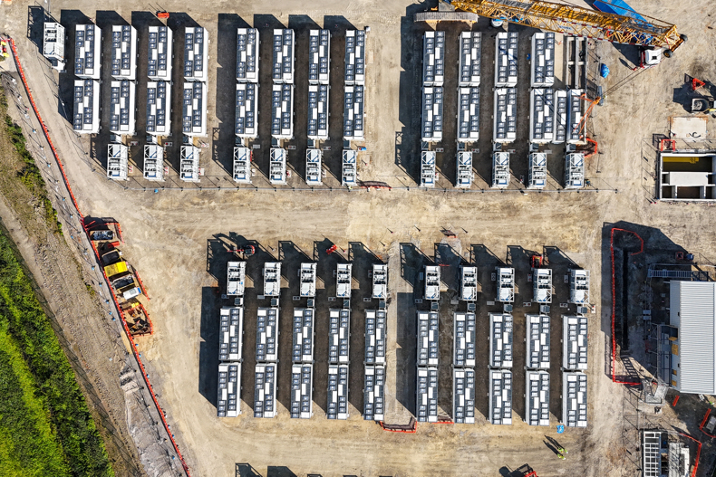 Battery Storage site under construction in Ferrybridge, West Yorkshire